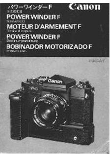 Canon PowerWinder manual. Camera Instructions.